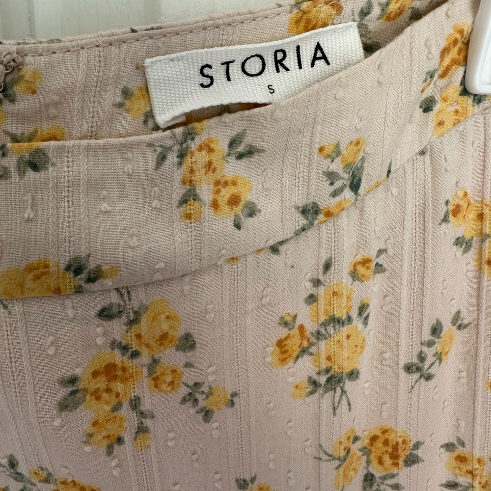 Storia Yellow Floral Maxi Skirt